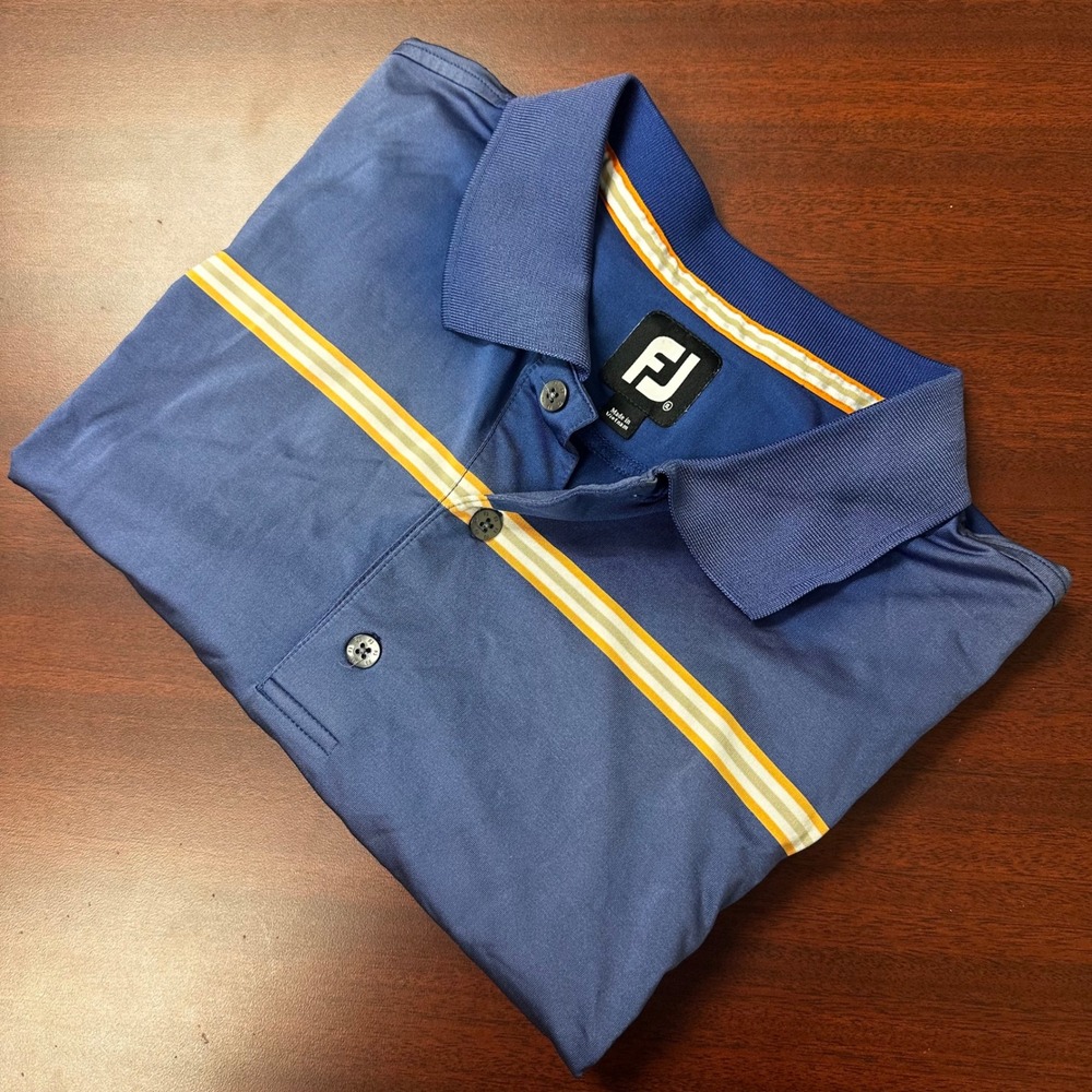 FootJoy Polo Shirt Mens XL Stretch Ombré Performance Golf Summer See Details